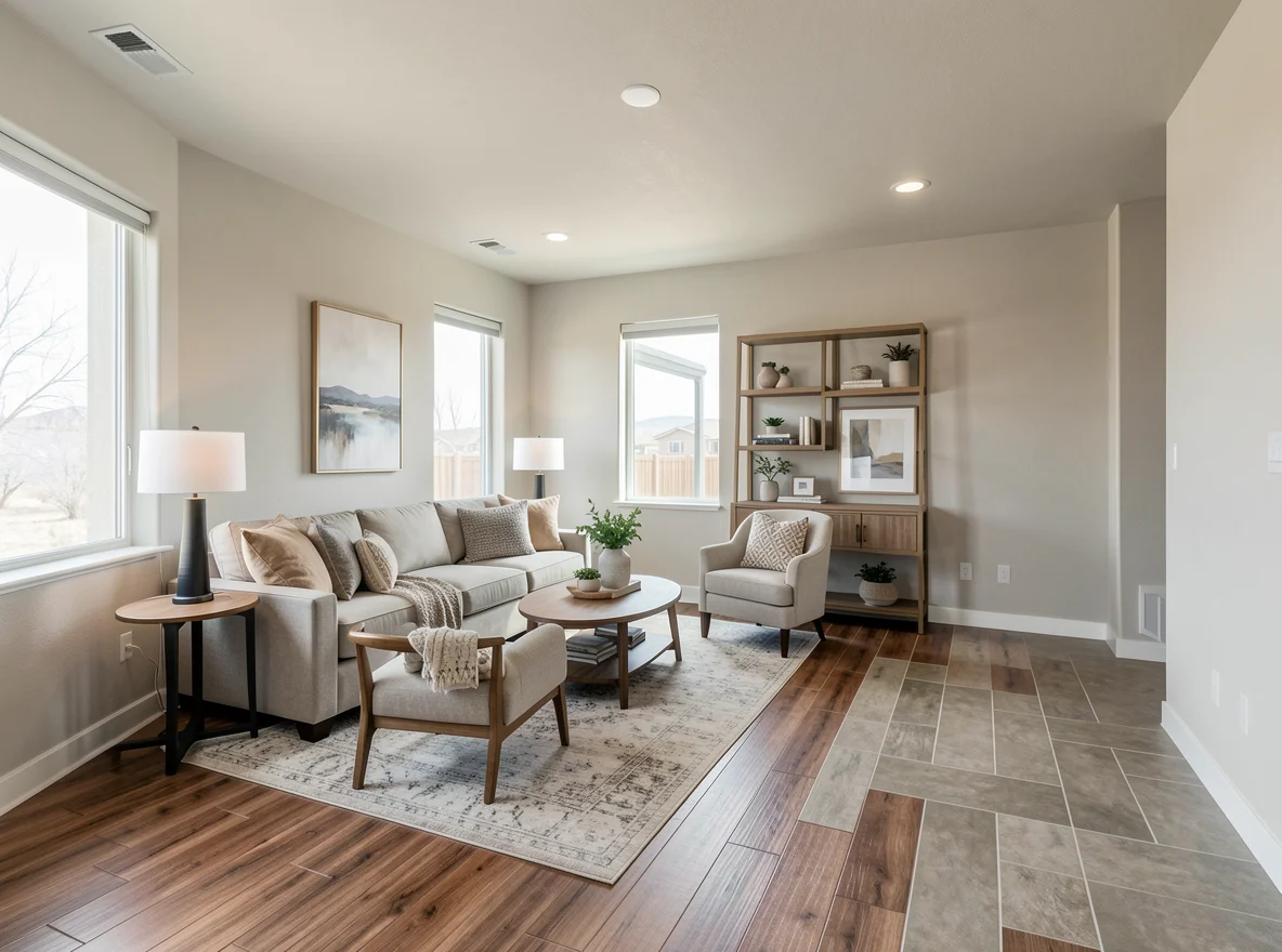 Updated living space with neutral finishes in Carson City