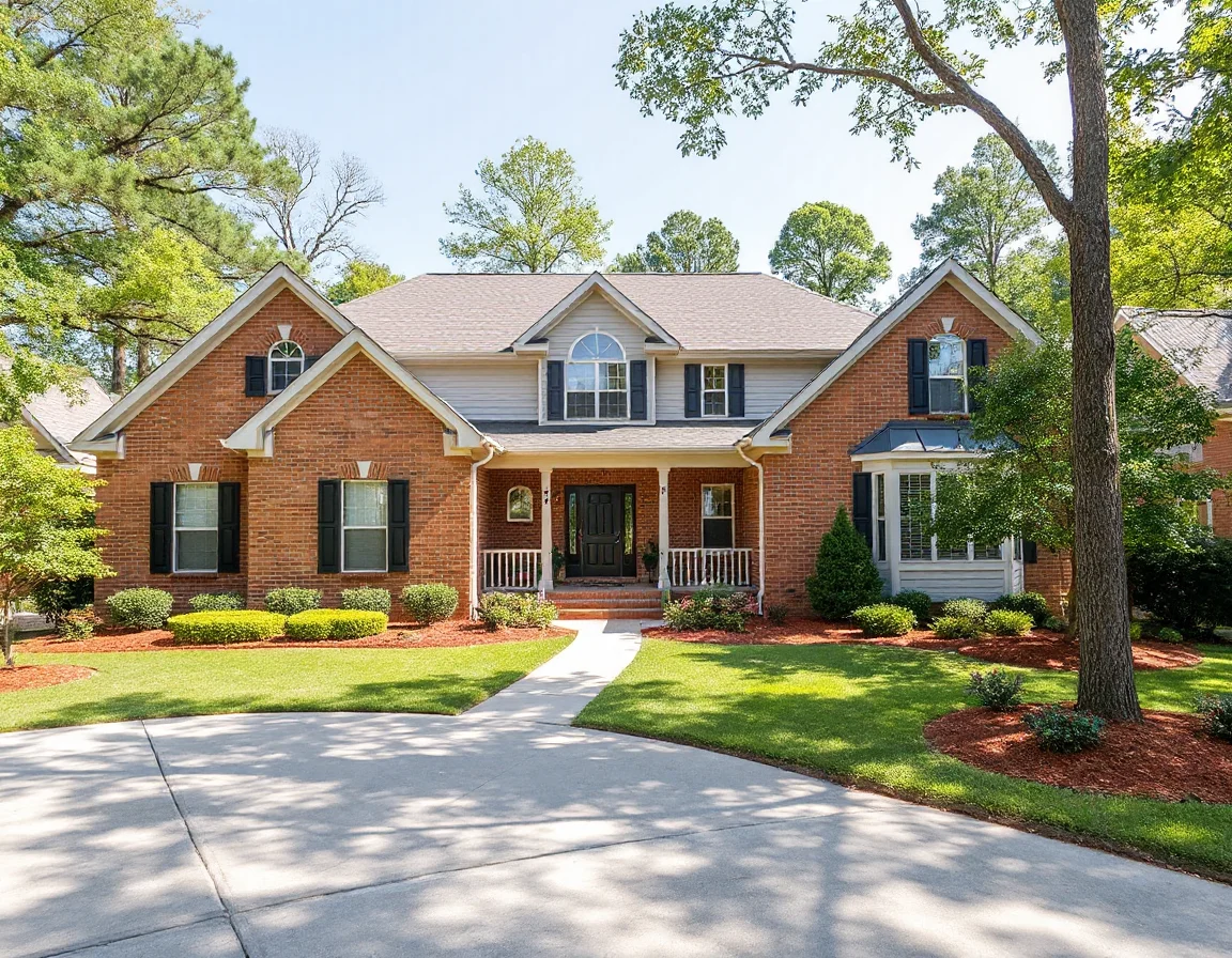 Landscaped home exterior in the Triangle