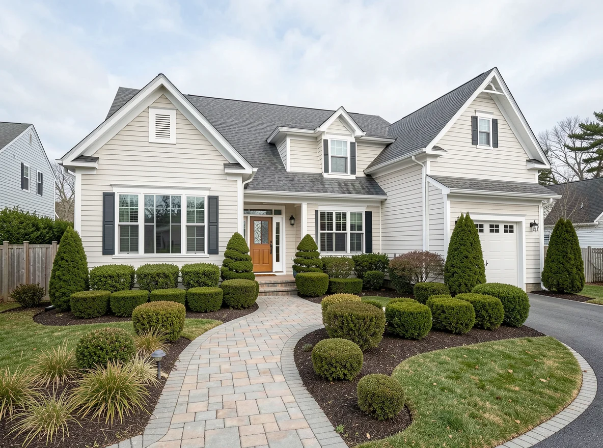 Updated coastal home exterior in Warwick