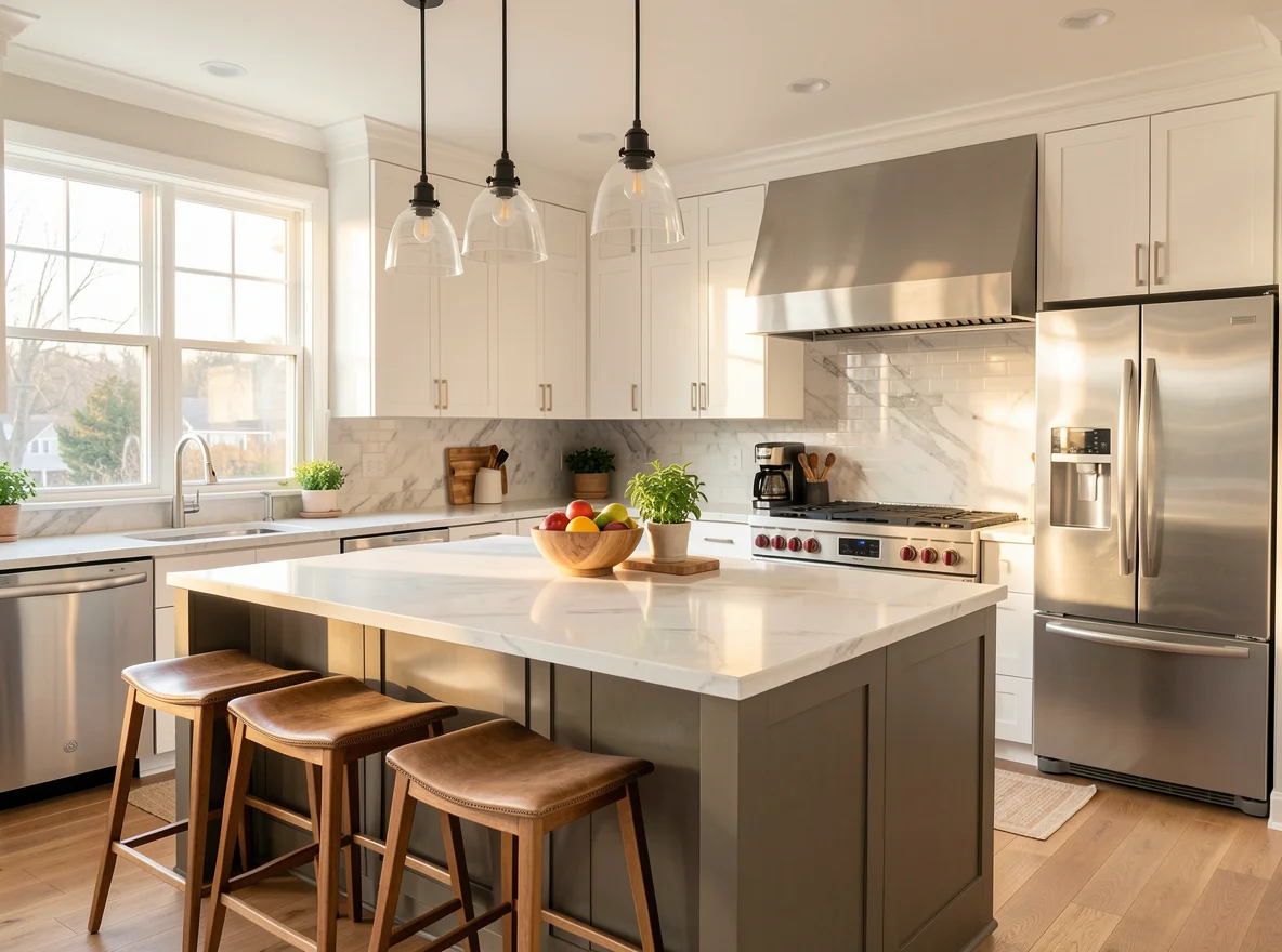 Updated kitchen in a North Smithfield home