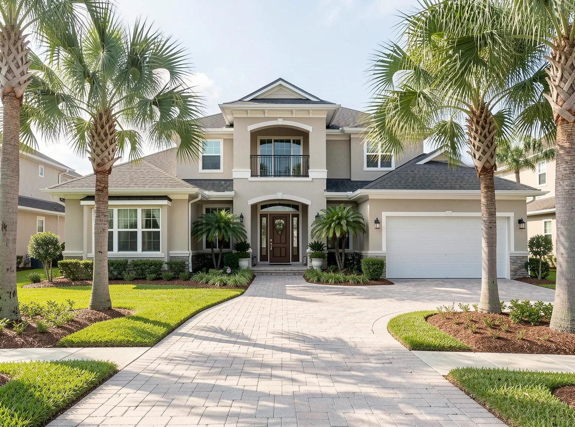 Suburban home exterior in Orlando area