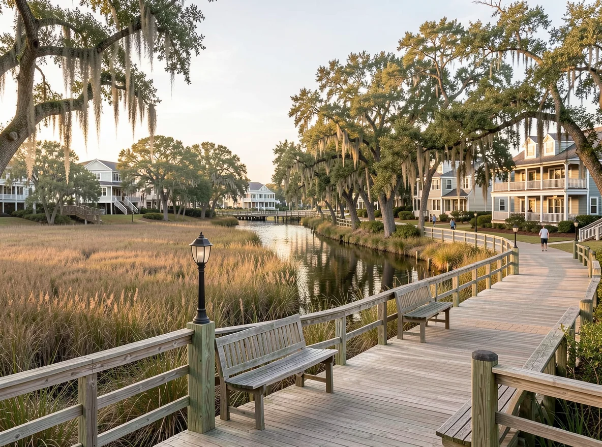 Salt marsh waterfront scene near Pawleys Island