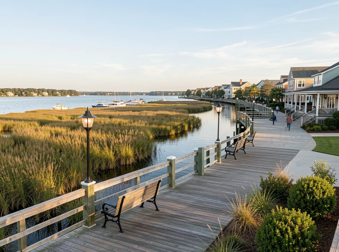 Georgetown riverfront and marsh view