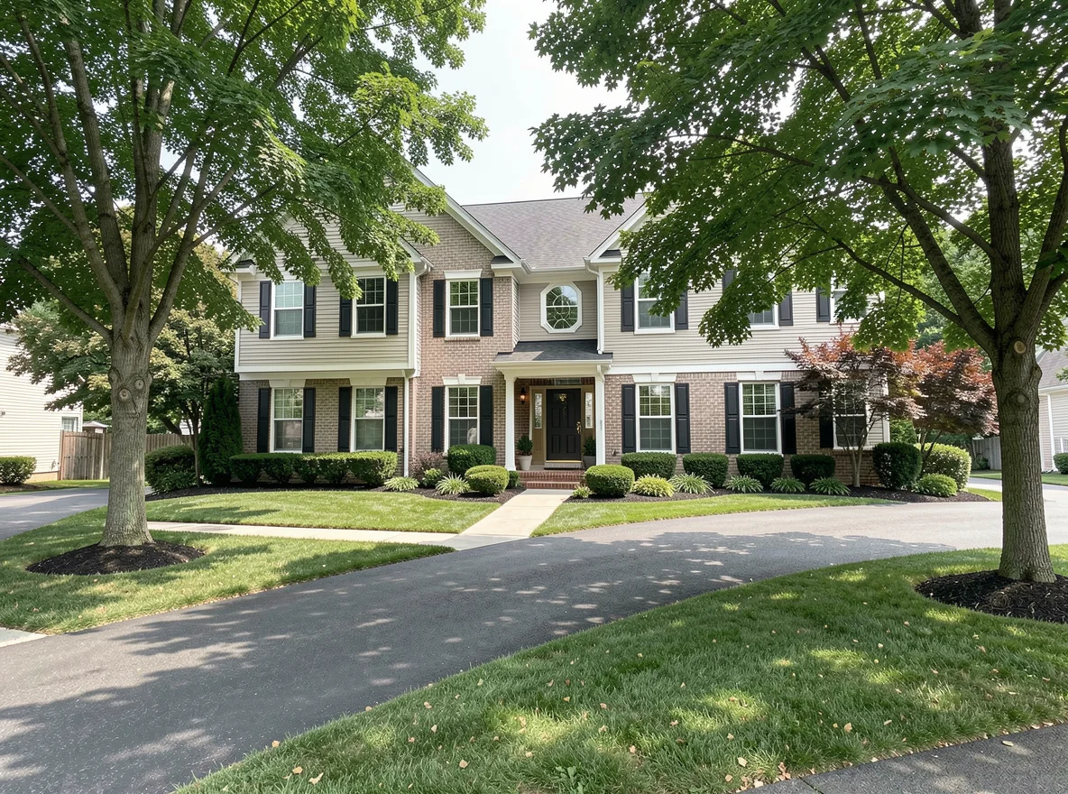 Suburban home exterior in Bensalem