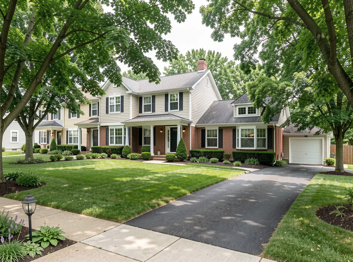 Northeast Philadelphia homes on a tree-lined residential street