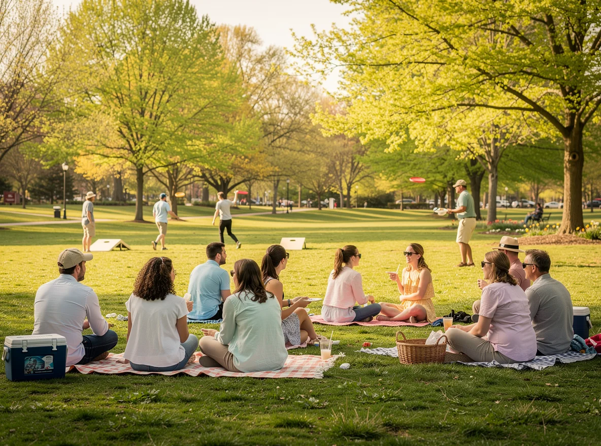 Community gathering in a Nashville park