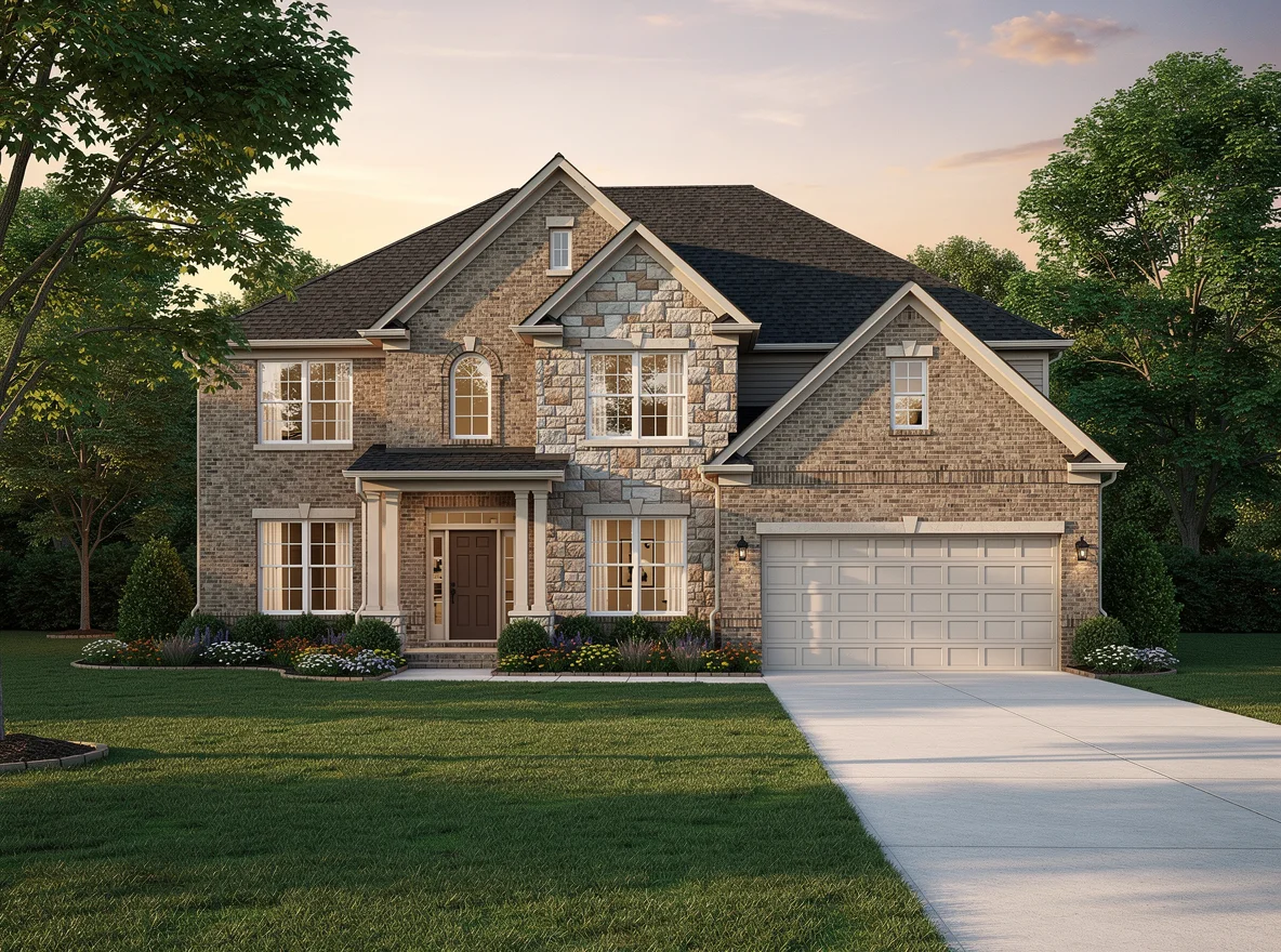 Upscale Brentwood home exterior with manicured landscaping