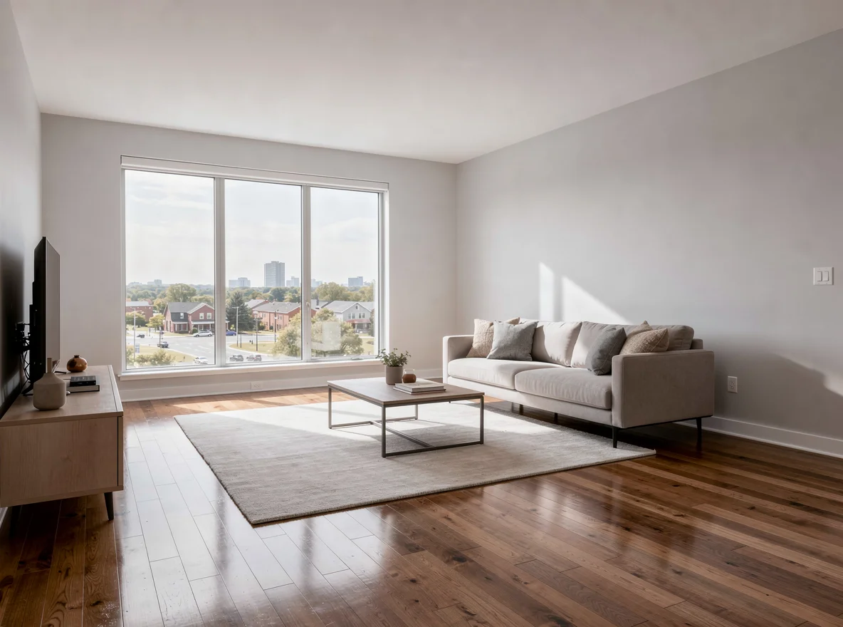 Staged living room interior in Nashville area