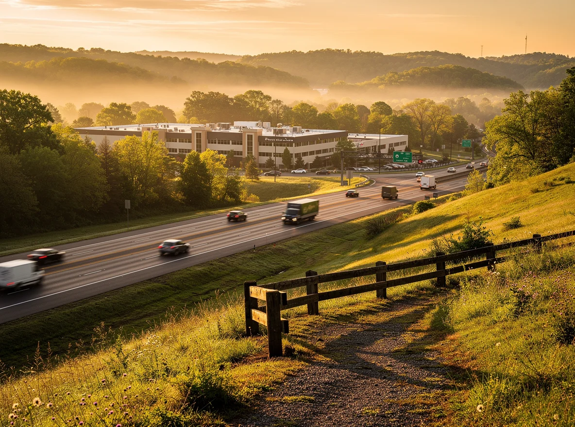 Morning commute traffic near Cool Springs in Franklin, Tennessee