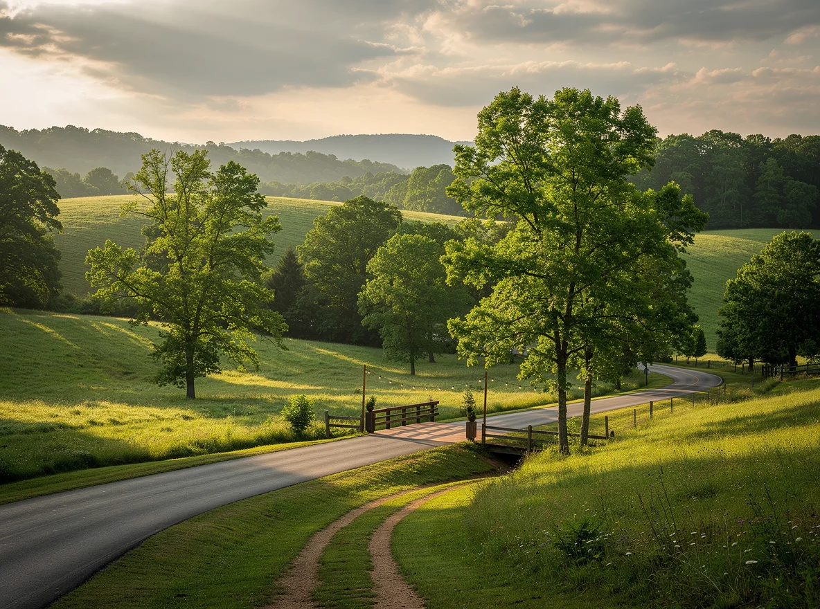 Rolling hills landscape in Middle Tennessee