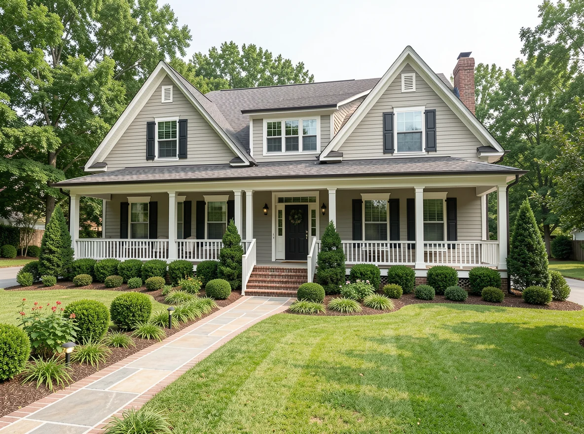 Franklin home exterior with landscaped yard