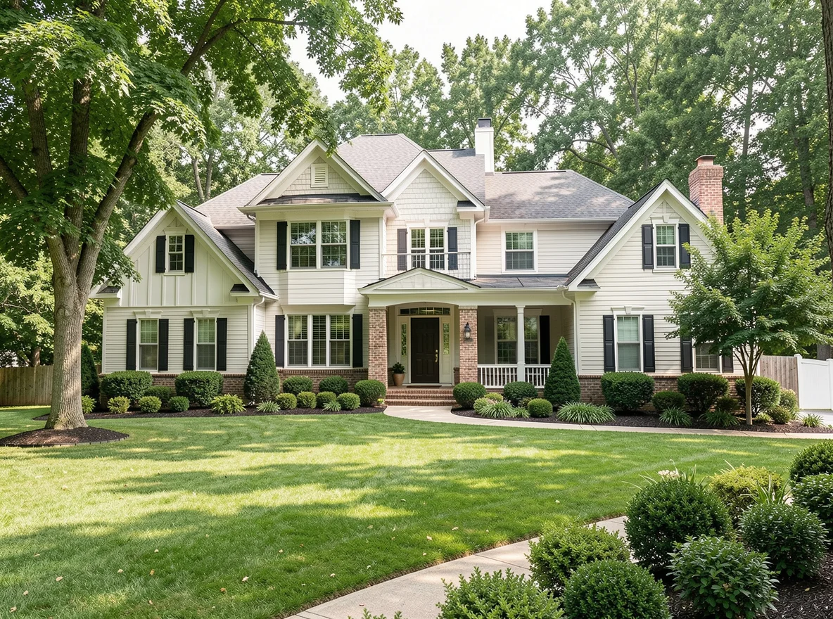 Beautiful home exterior in Brentwood