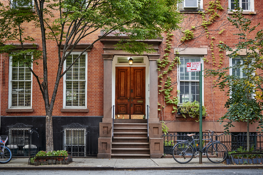 Brooklyn residential architecture with brownstones and modern homes