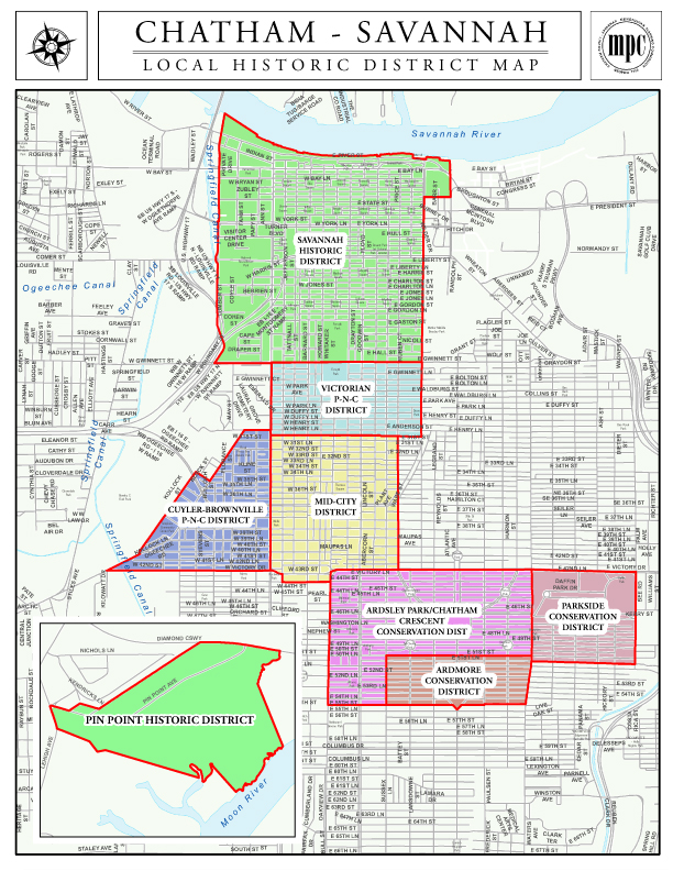 Historic Savannah Foundation Map