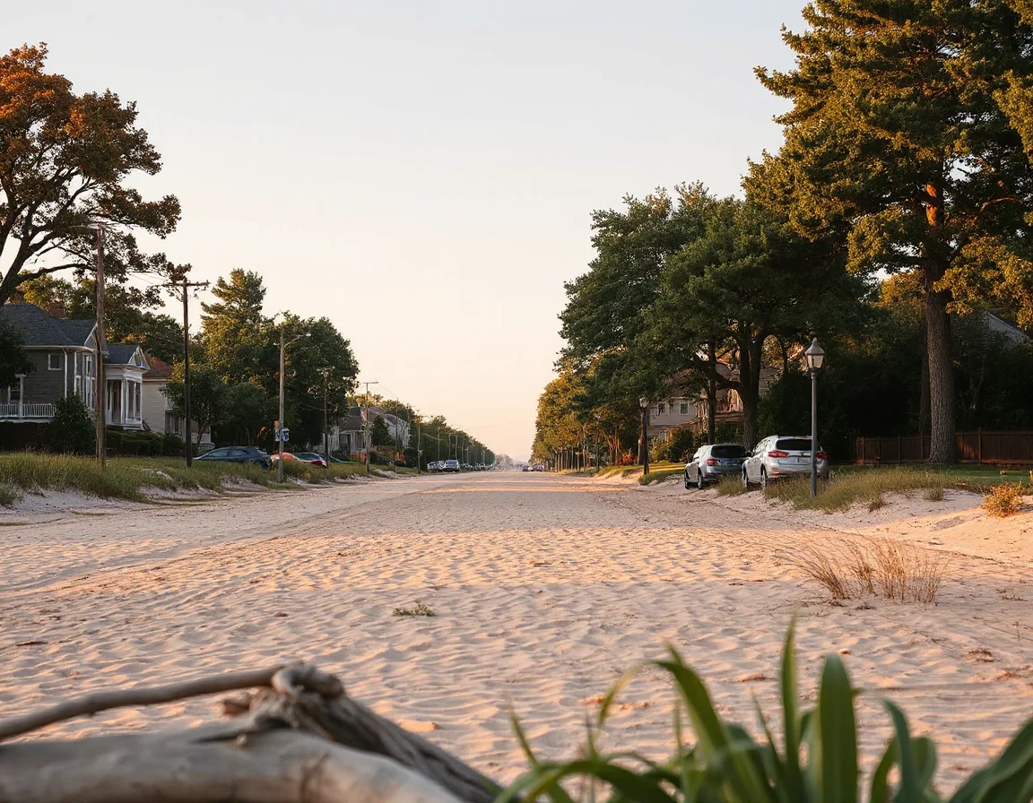 Tree-lined residential street in Tenafly