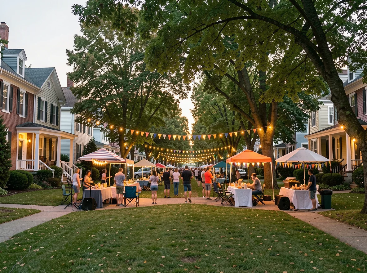 Neighborhood scene in Hartford