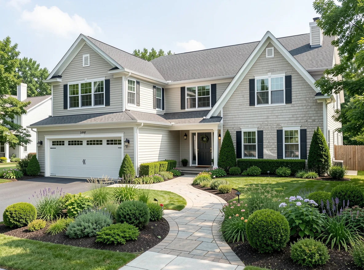 Well-prepared home exterior before listing