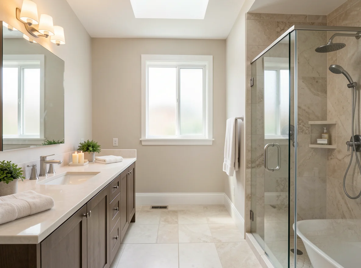 Clean, updated bathroom with simple pre-sale improvements