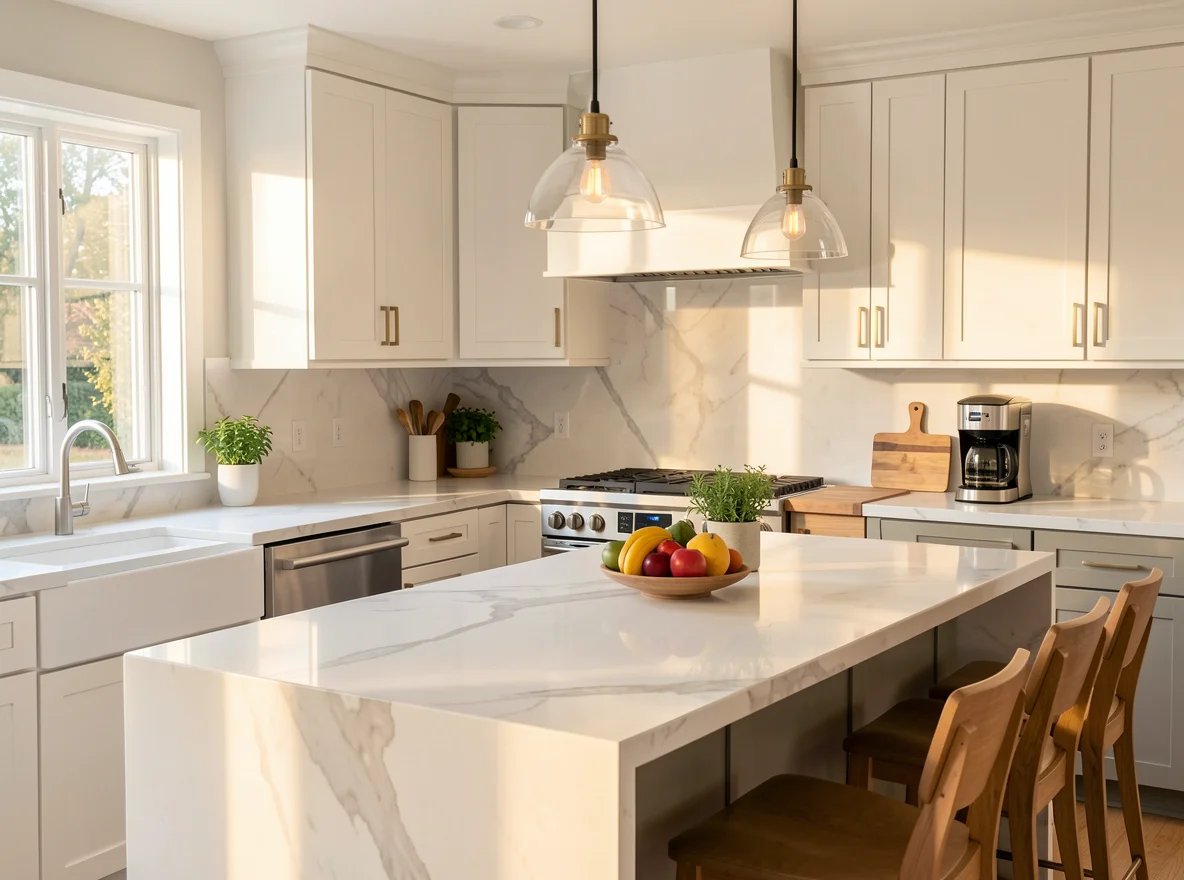 Well-prepared kitchen staged for home sale
