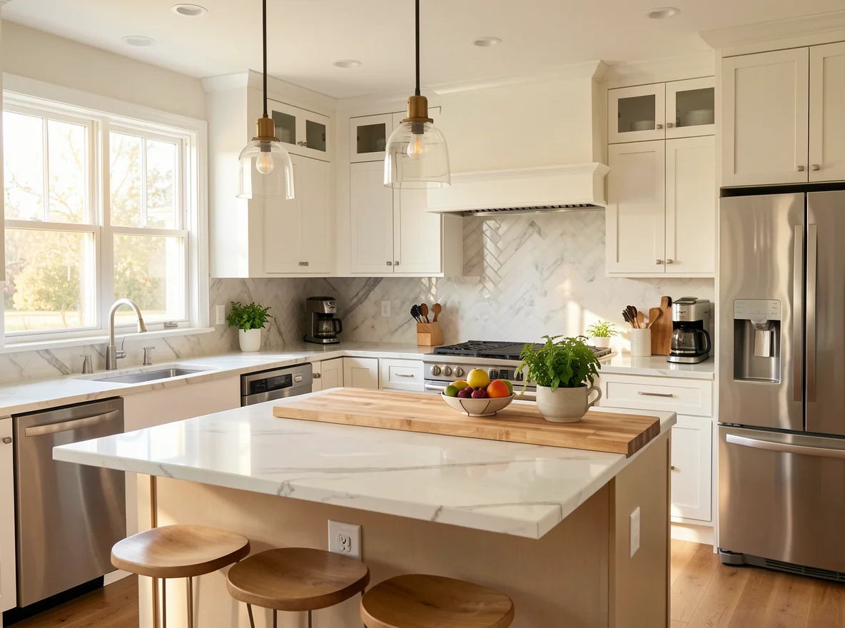 Well-prepared kitchen staged for sale