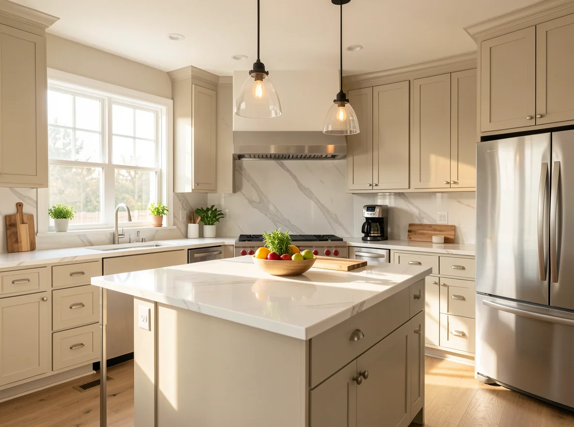 Bright, updated kitchen prepared for home sale