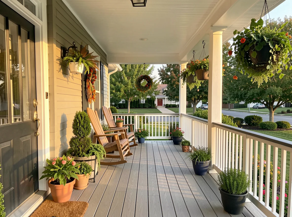 Inviting front porch with strong curb appeal