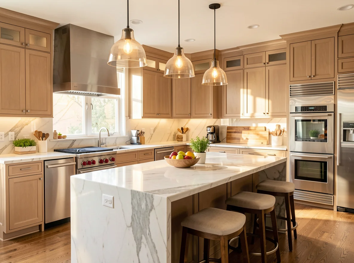 Upscale gourmet kitchen interior