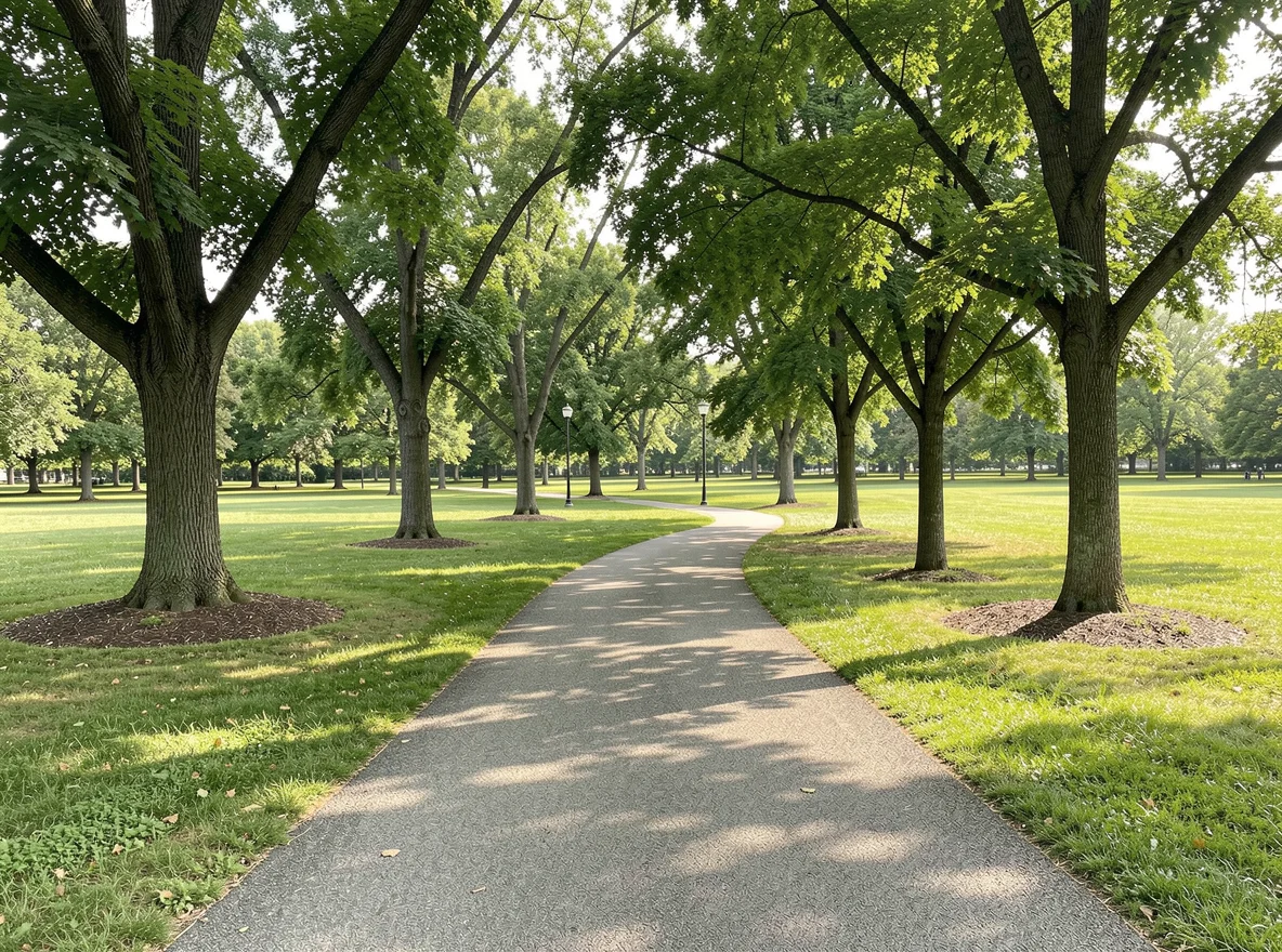 Park trail and green space in Columbia