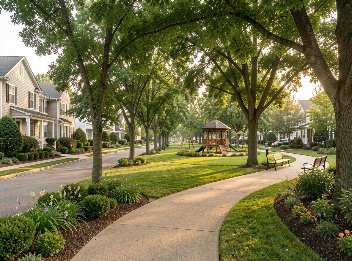 Tree-lined neighborhood street in Columbia