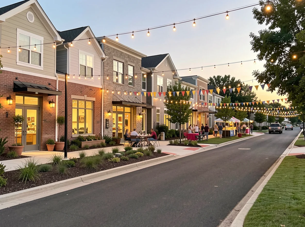 Columbia town center and local shopping area
