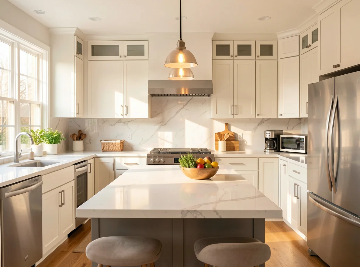 Well-prepared kitchen staged for sale