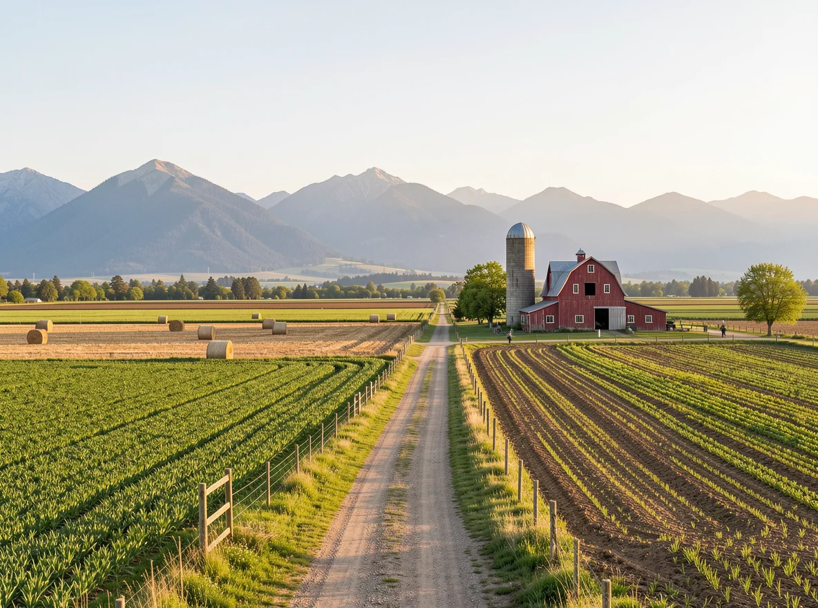 Farmland landscape in Skagit Valley