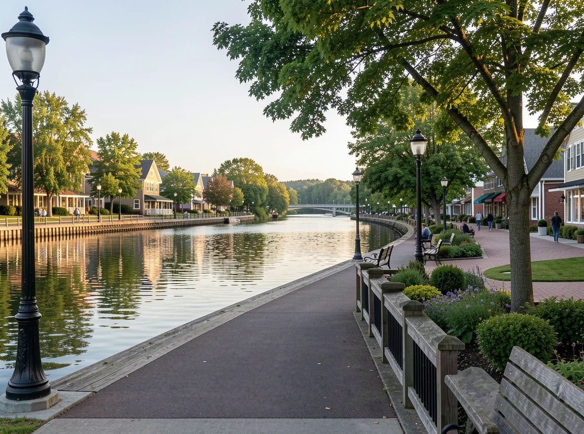 Riverfront path in Mount Vernon