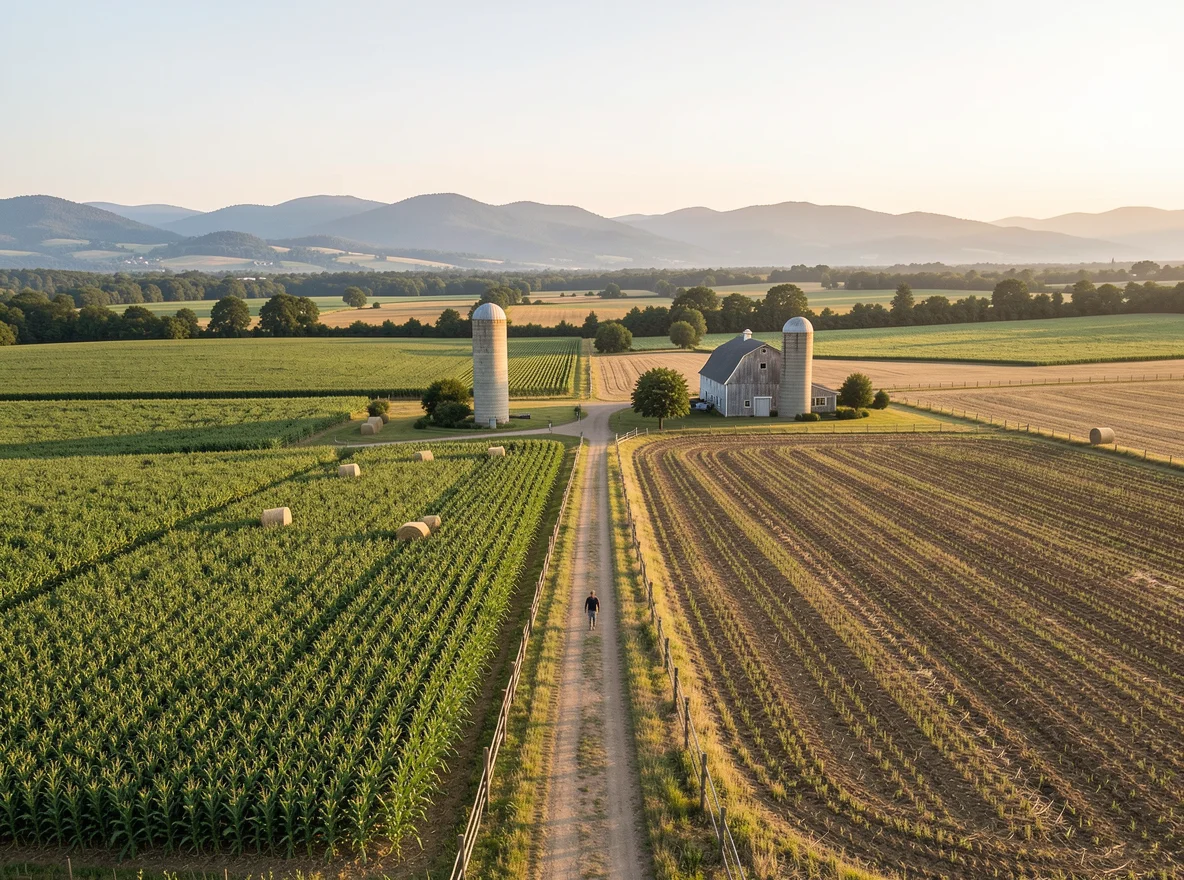 Farmland landscape near Mount Vernon