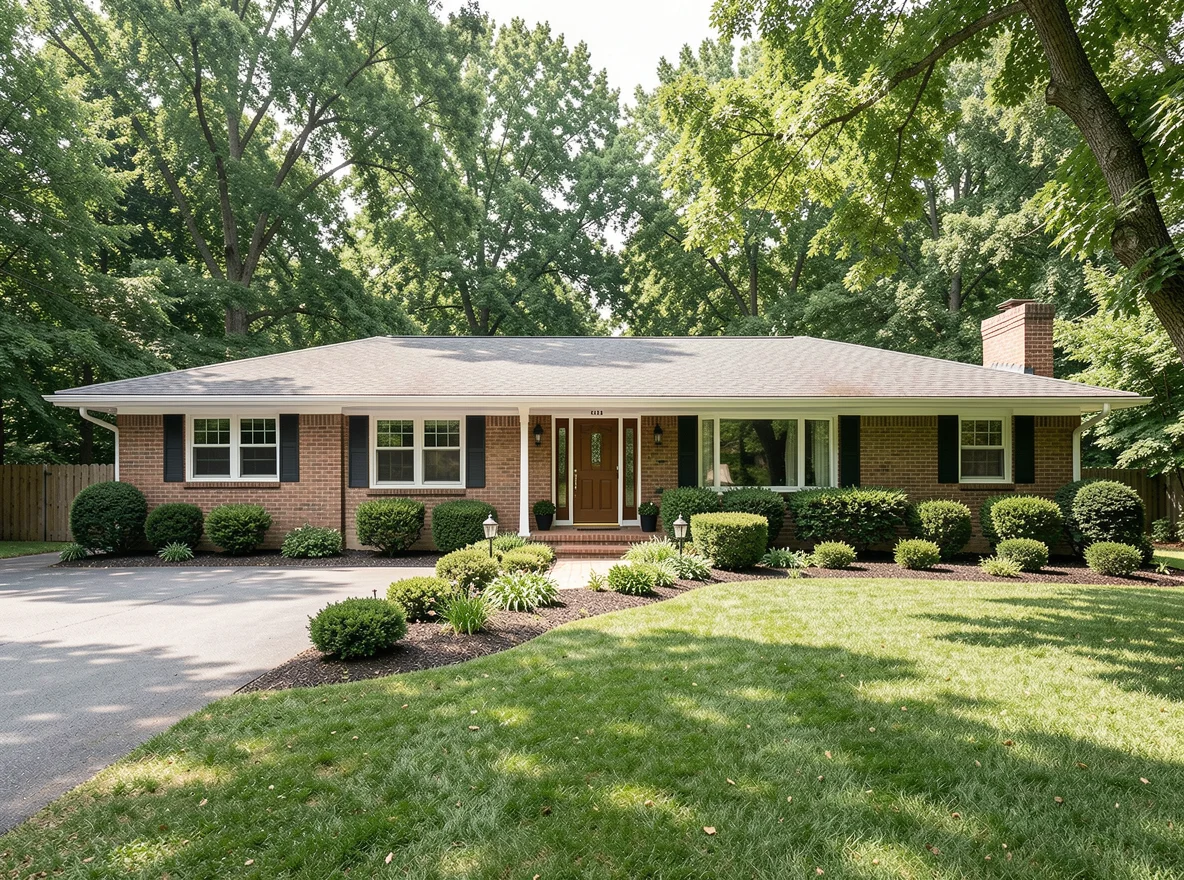 Mid-century home exterior in Clarksburg