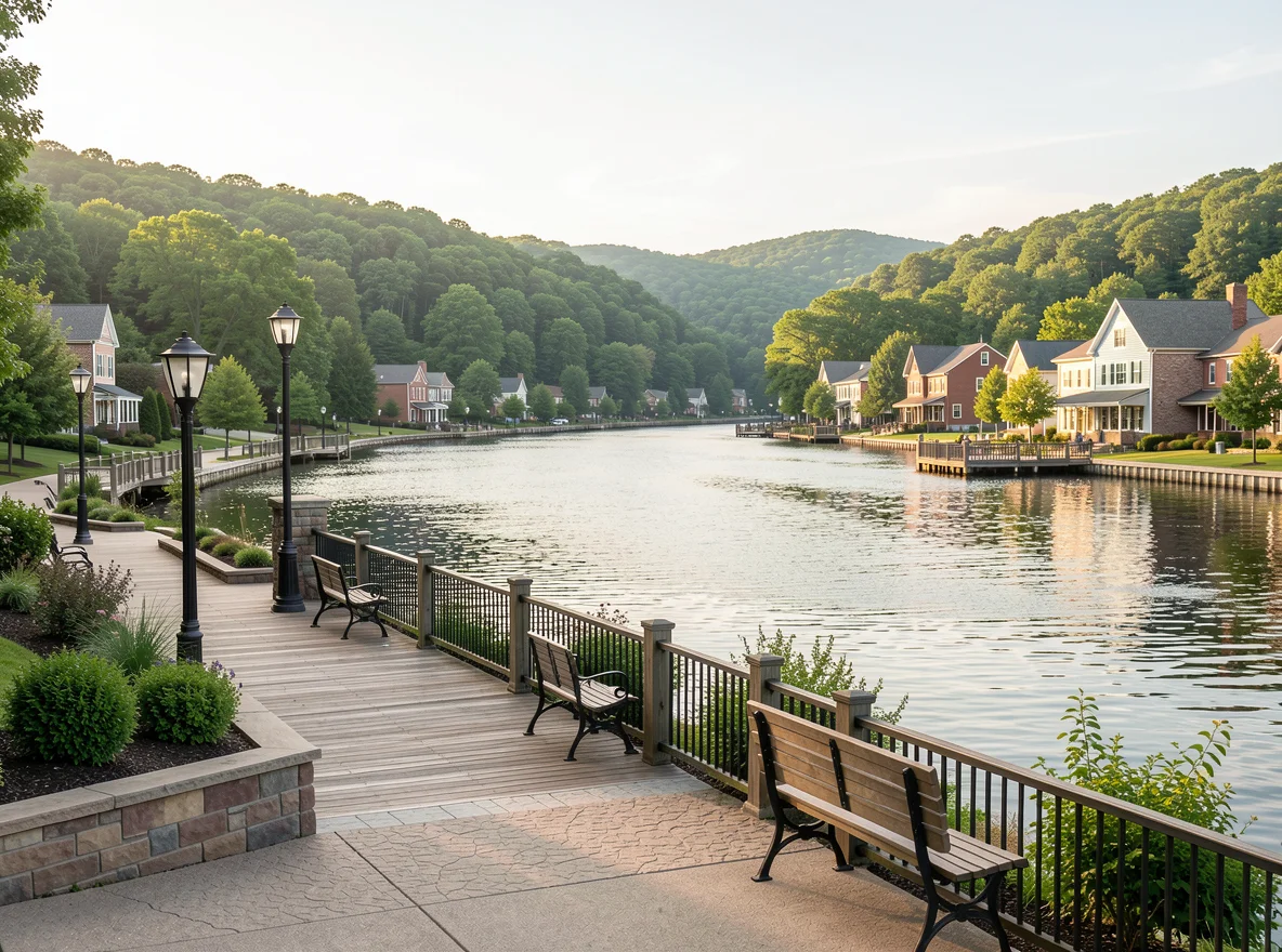 Waterfront scenery near Fairmont