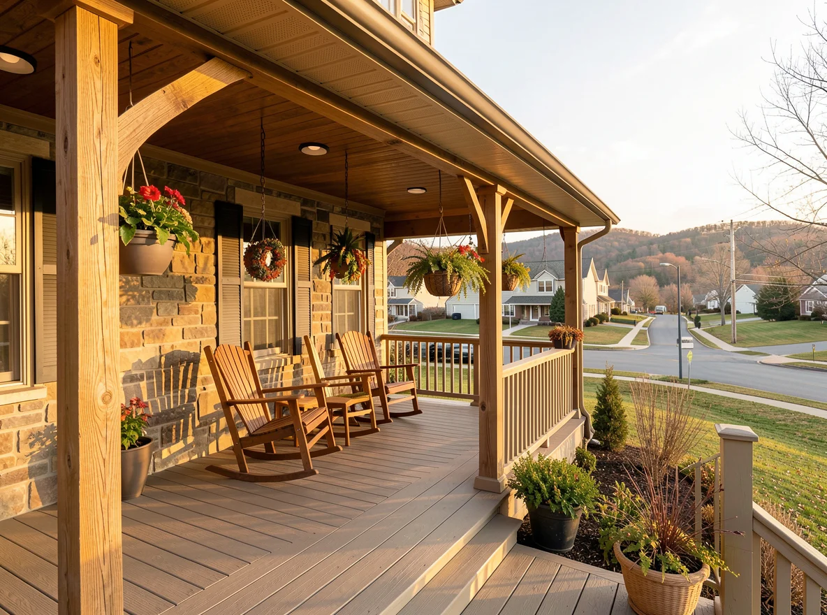Appalachian home with a welcoming front porch in North Central West Virginia