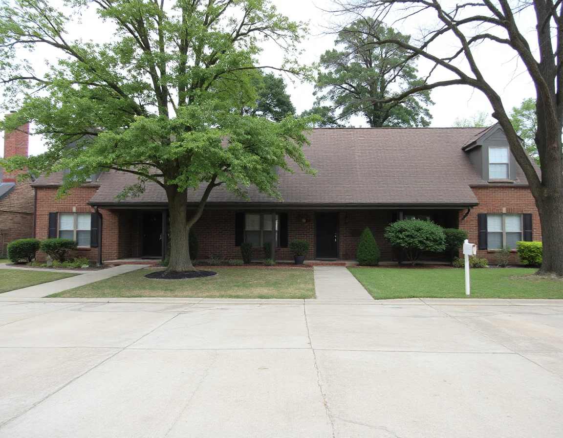 Brick duplex exterior in Batesville, Arkansas