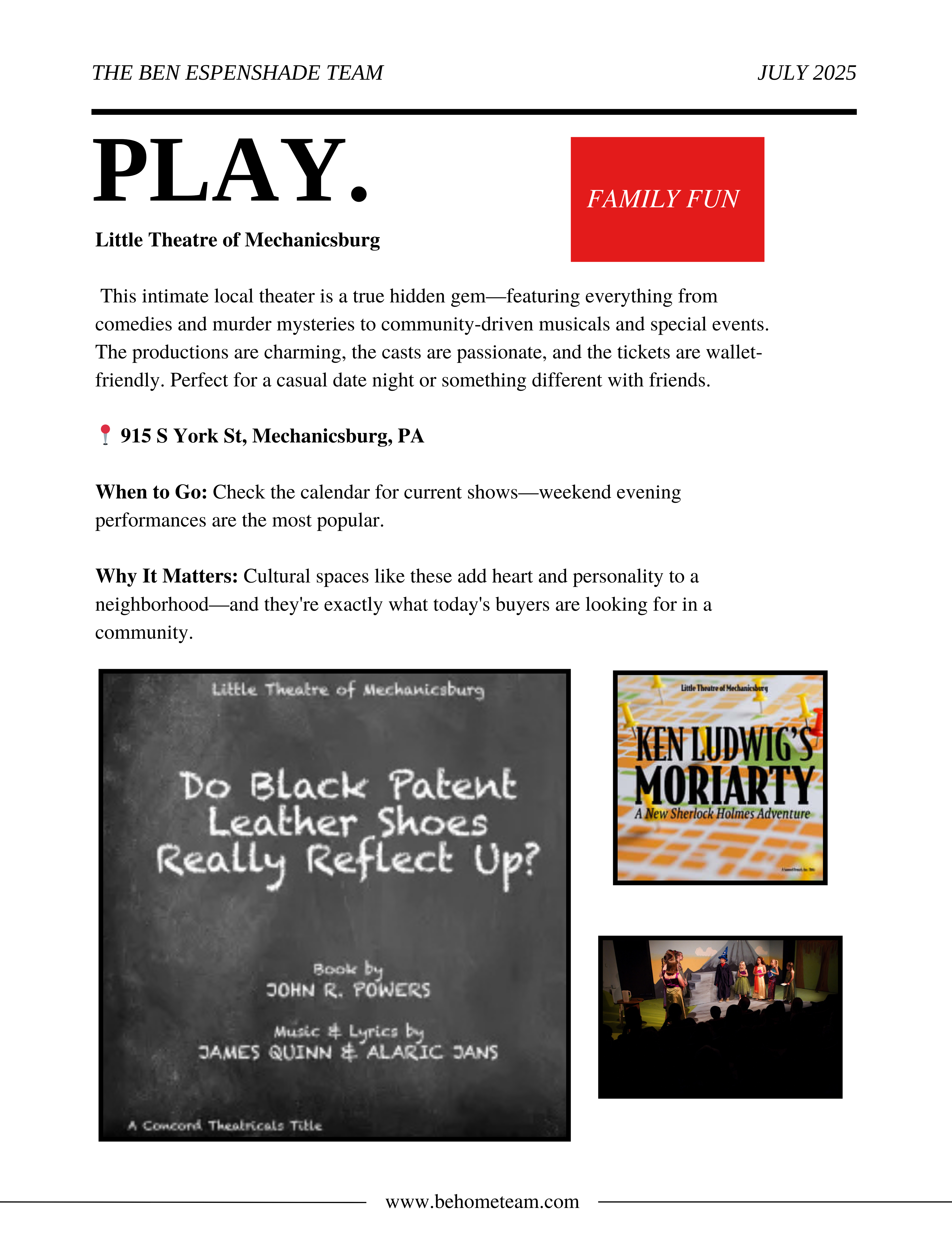 Looking for your next favorite local spot? This summer, we’re highlighting the best ways to Eat, Play, and Explore right here in Carlisle and Mechanicsburg. From mouthwatering pizza and community theater to a museum you’ve probably never heard of, these hidden gems are what make our Central PA neighborhoods feel like home.