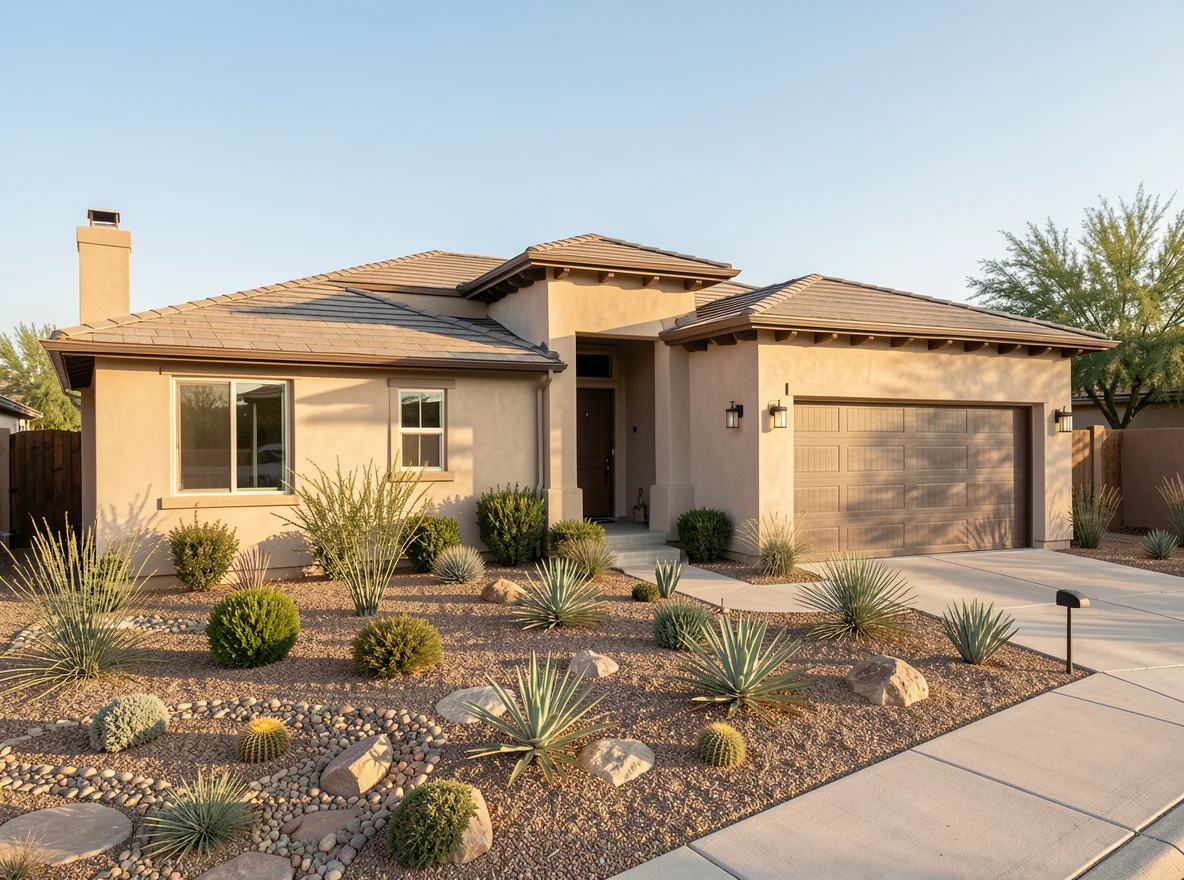Prepared desert home exterior in Socorro