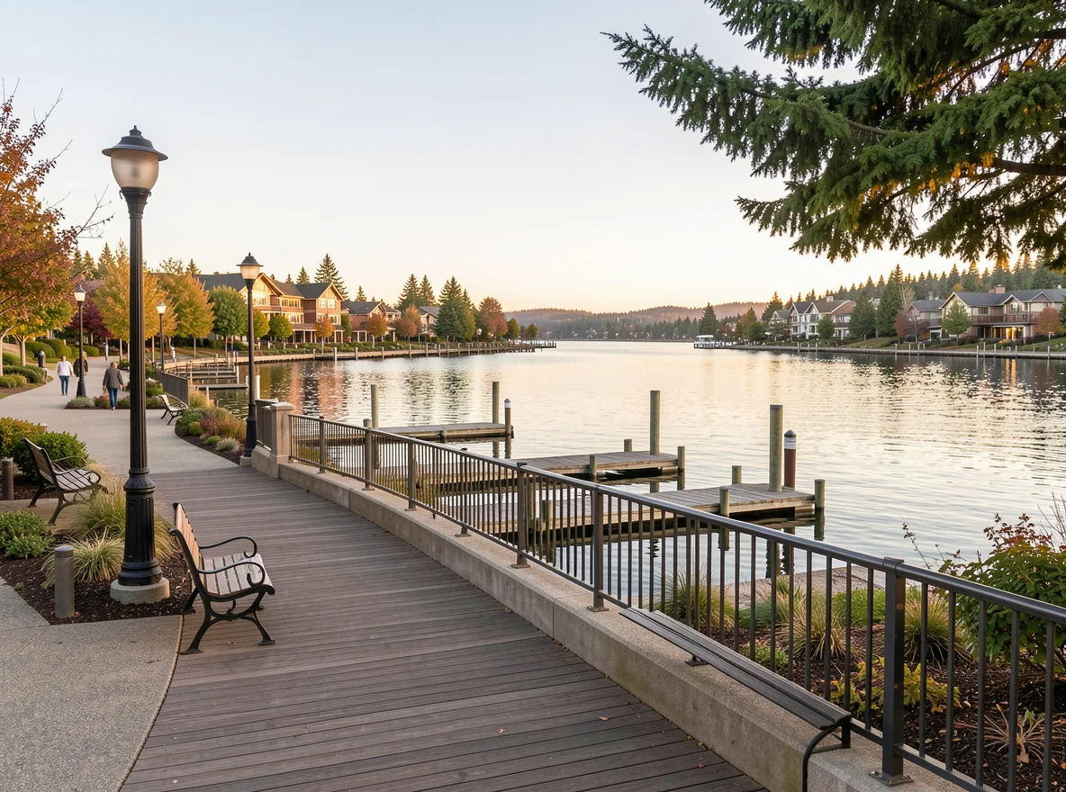 Kirkland waterfront along Lake Washington